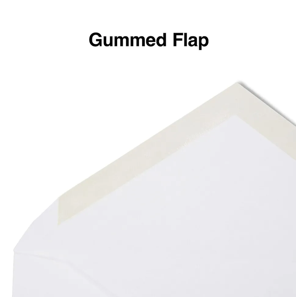 Gummed #6 Business Envelopes, 3 5/8" x 6 1/2", White, 500/Box (187005N) | Staples Hot