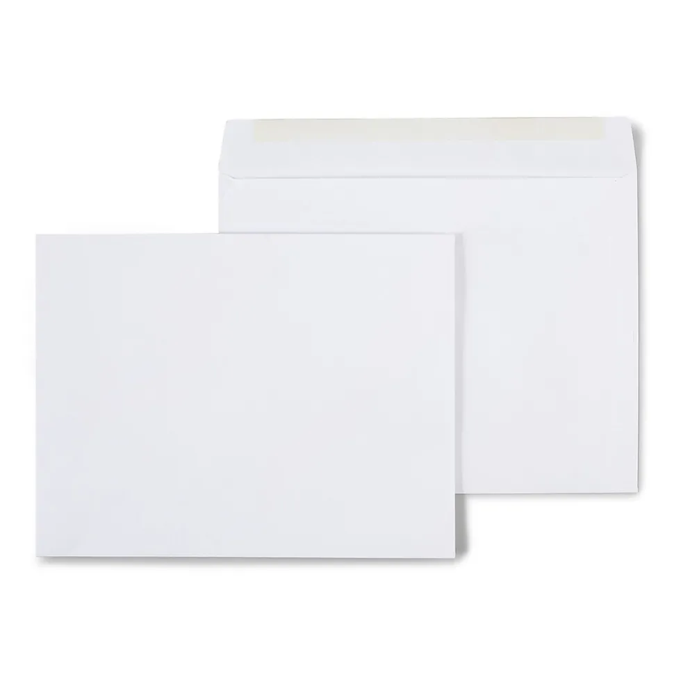 Gummed Booklet Envelopes, 10" x 13", White, 100/Box (SPL487765) | Staples Hot