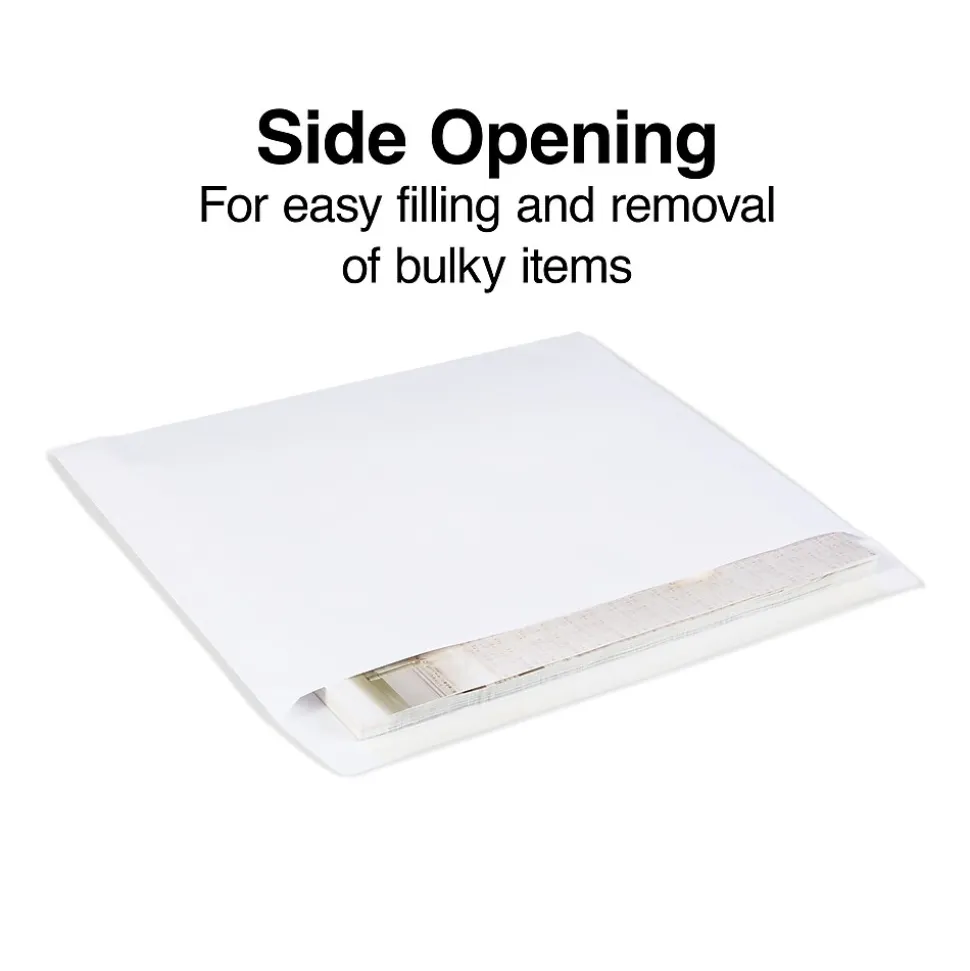 Gummed Booklet Envelopes, 10" x 13", White, 100/Box (SPL487765) | Staples Hot