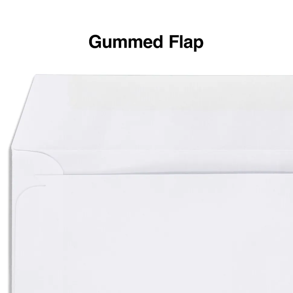 Gummed Business Envelopes, 4 3/16" x 9", White, 1000/Box (381911/17045) | Staples Best