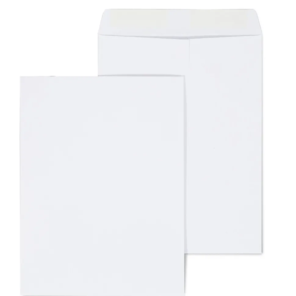 Gummed Catalog Envelopes, 9"L x 12"H, White, 100/Box (50264/47286N) | Staples Outlet