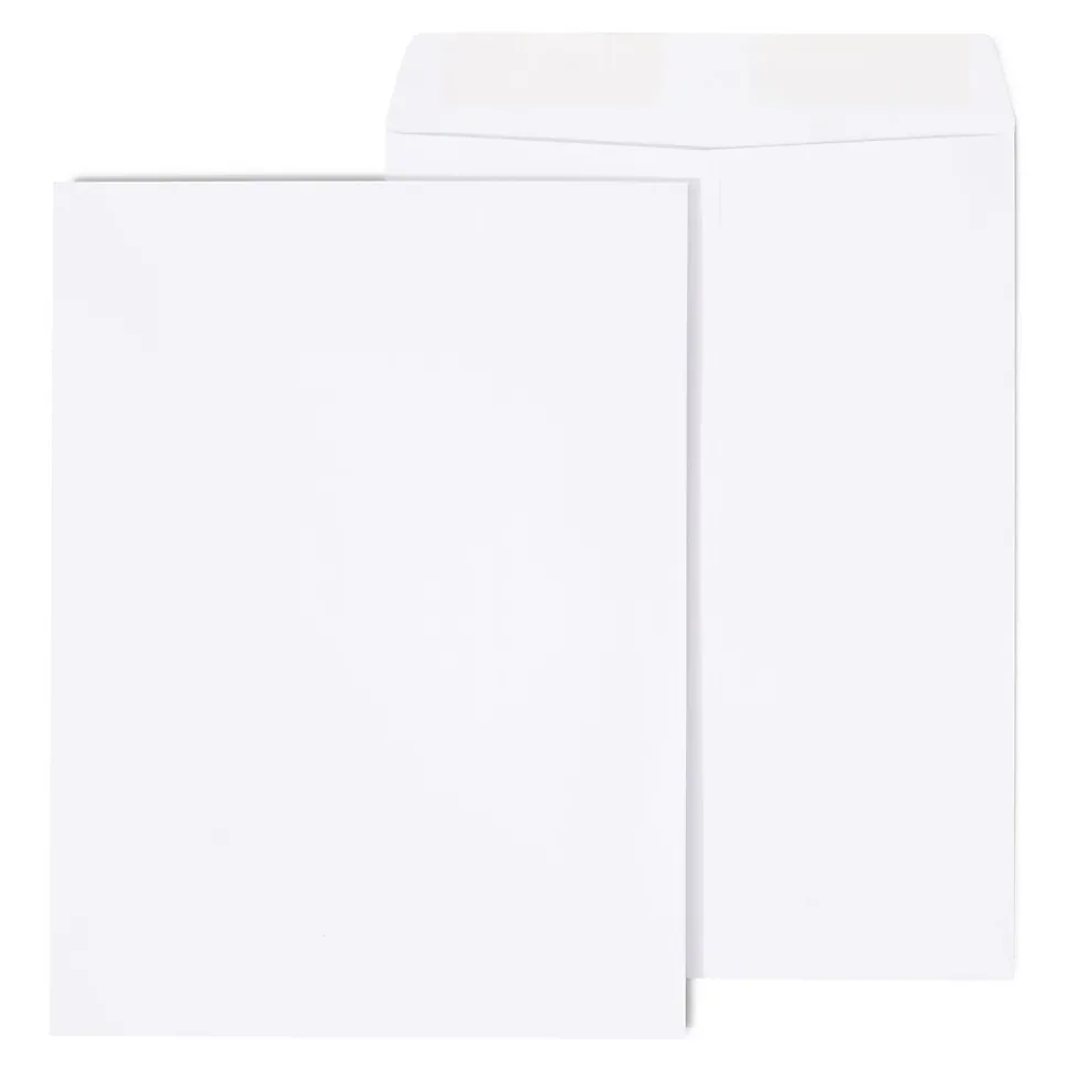 Gummed Catalog Envelopes, 9"L x 12"H, White, 250/Box (486949R) | Staples Sale