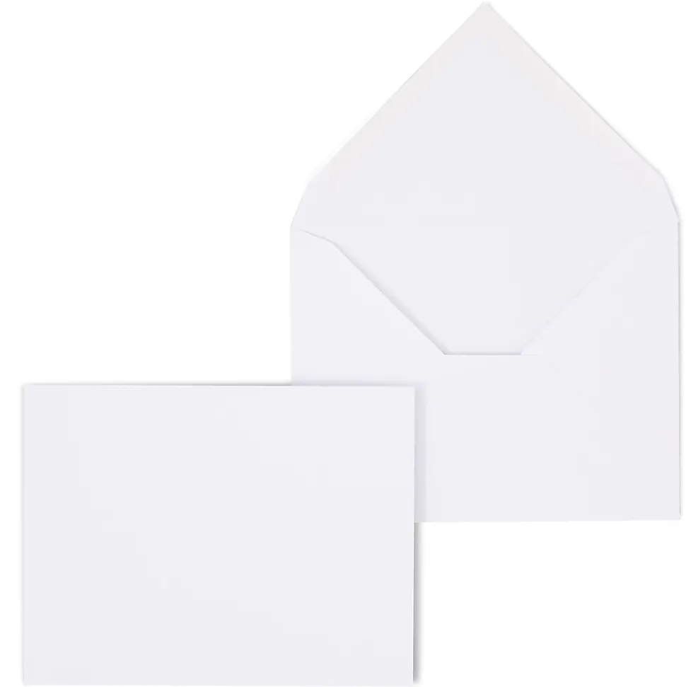 Gummed Invitation Envelopes, 5 3/4" x 4 3/8", White, 250/Box (266767N) | Staples Hot