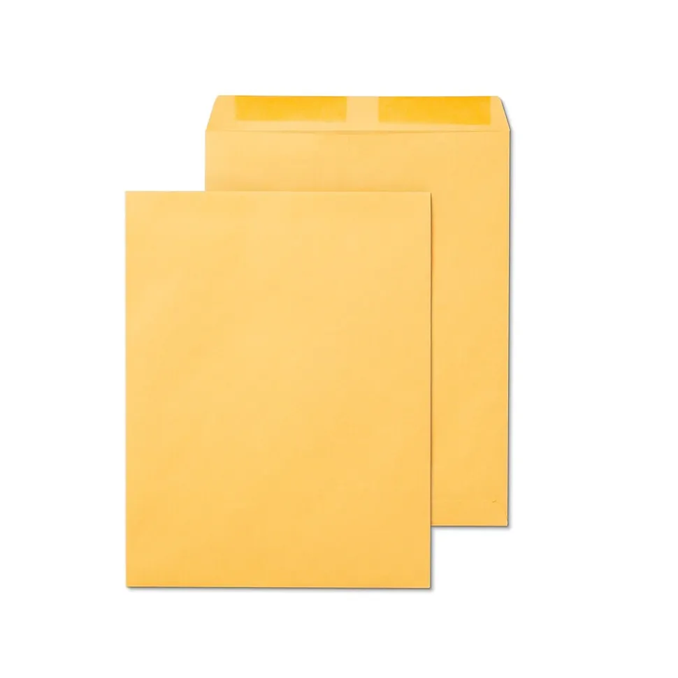 Gummed Kraft Catalog Envelopes, 12" x 15.5", Brown, 100/Box (SPL534784) | Staples Discount