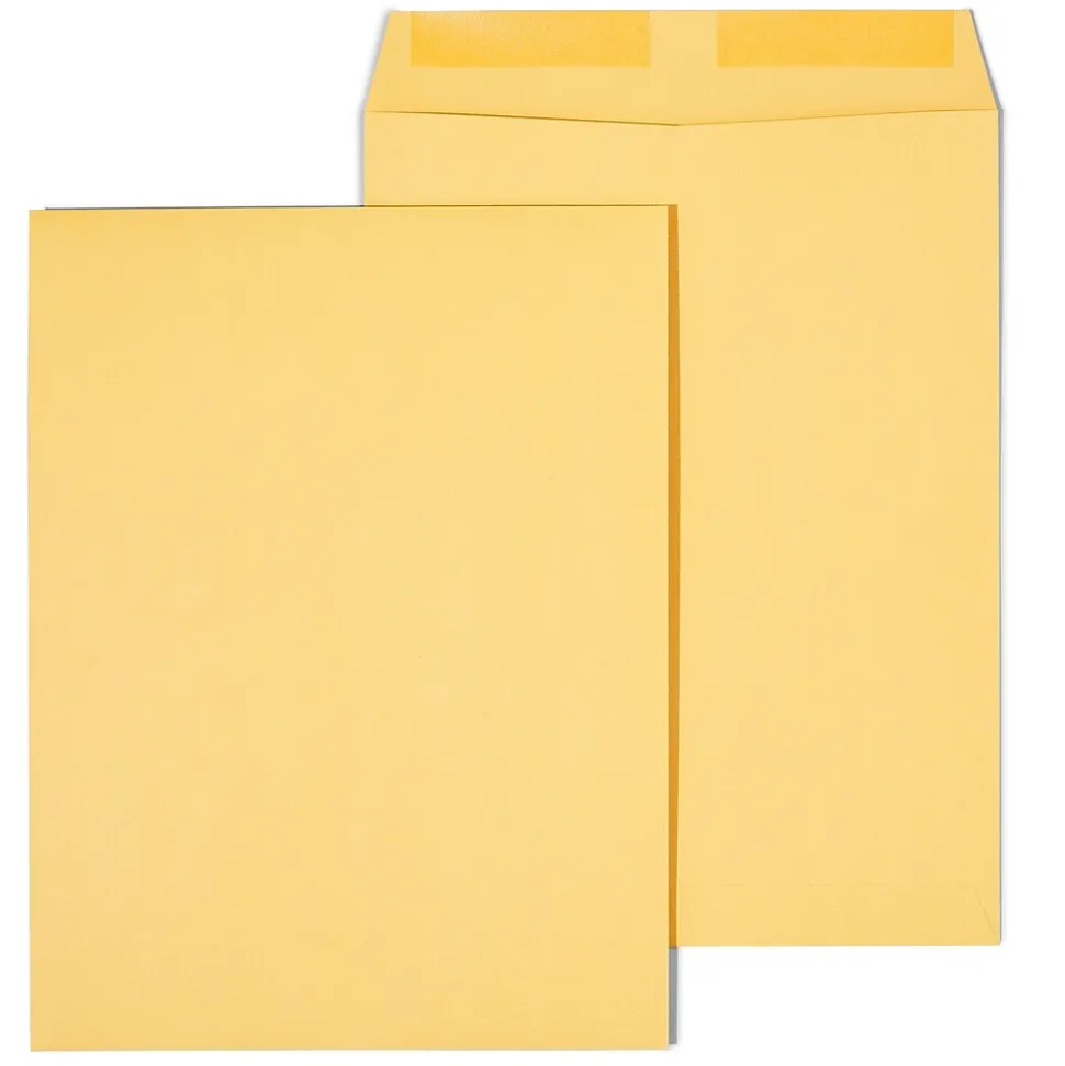 Gummed Kraft Catalog Envelopes, 10"L x 13"H, Brown, 250/Box (486946/17033) | Staples Store