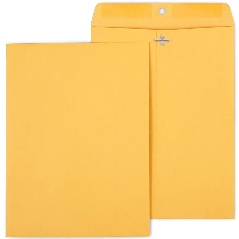 Kraft Clasp & Moistenable Glue Catalog Envelopes, 9" x 12", Brown, 100/Box (ST187021-CC) | Staples Online