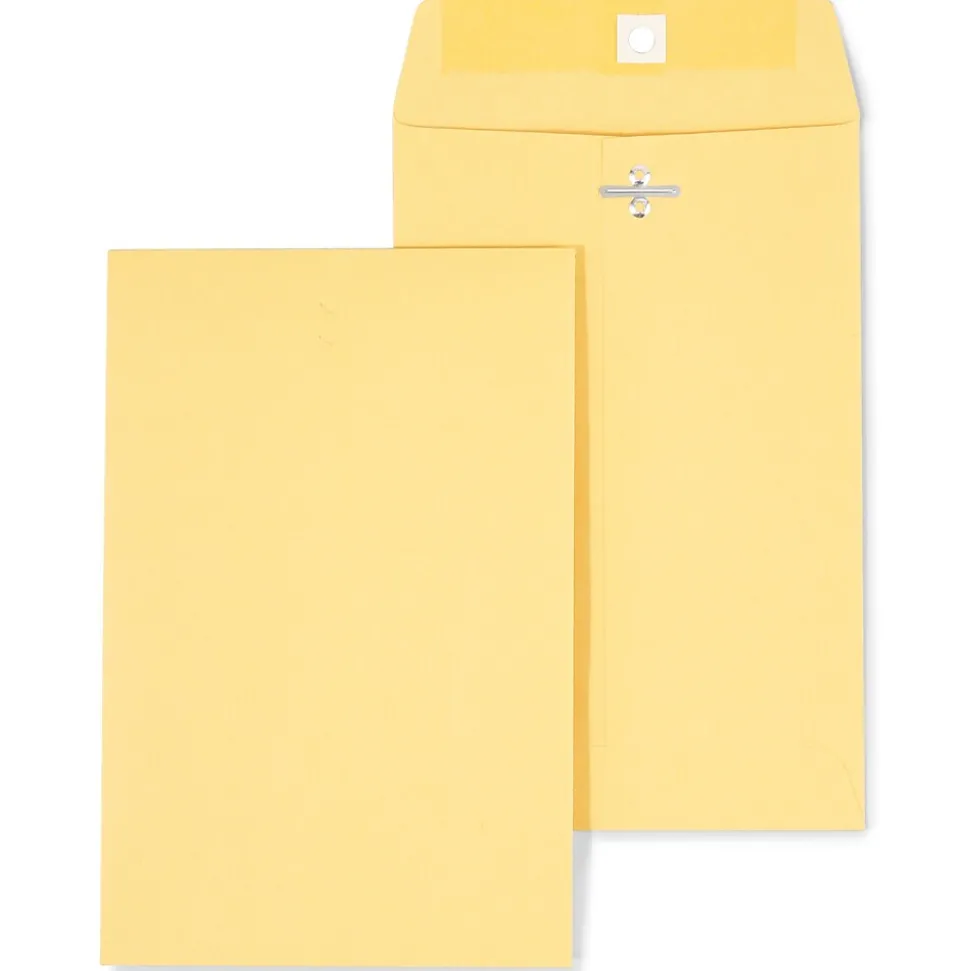Kraft Clasp & Moistenable Glue Catalog Envelopes, 6" x 9", Brown, 100/Box (ST186999-CC) | Staples Sale