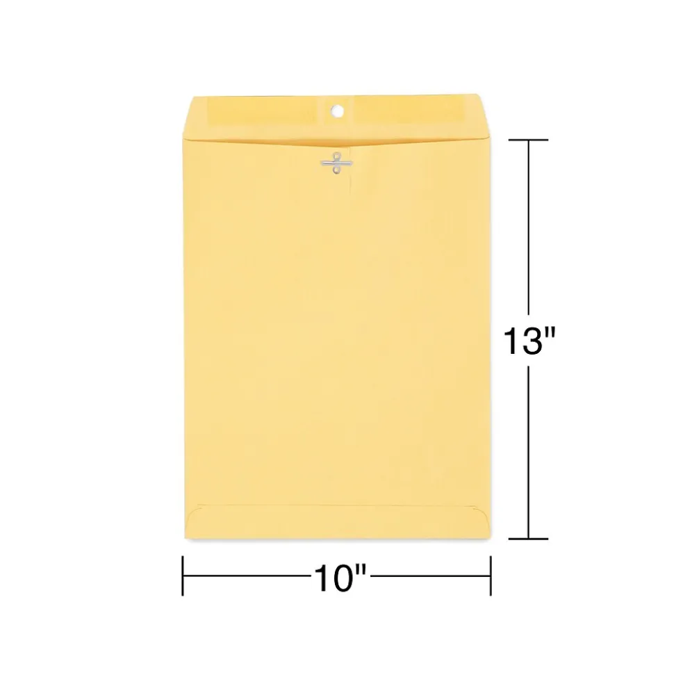 Kraft Clasp & Moistenable Glue Catalog Envelopes, 10" x 13", Brown, 100/Box (ST187039-CC) | Staples Fashion