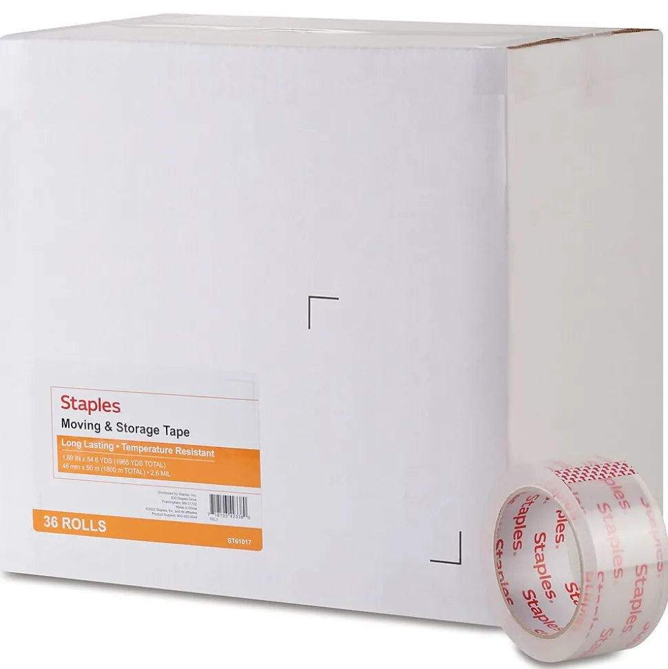 Packing Tape , 1.88" x 54.6 yds., Clear, 36/Rolls (52219) | Staples Best Sale