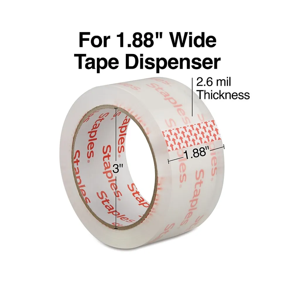 Packing Tape , 1.88" x 54.6 yds., Clear, 36/Rolls (52219) | Staples Best Sale