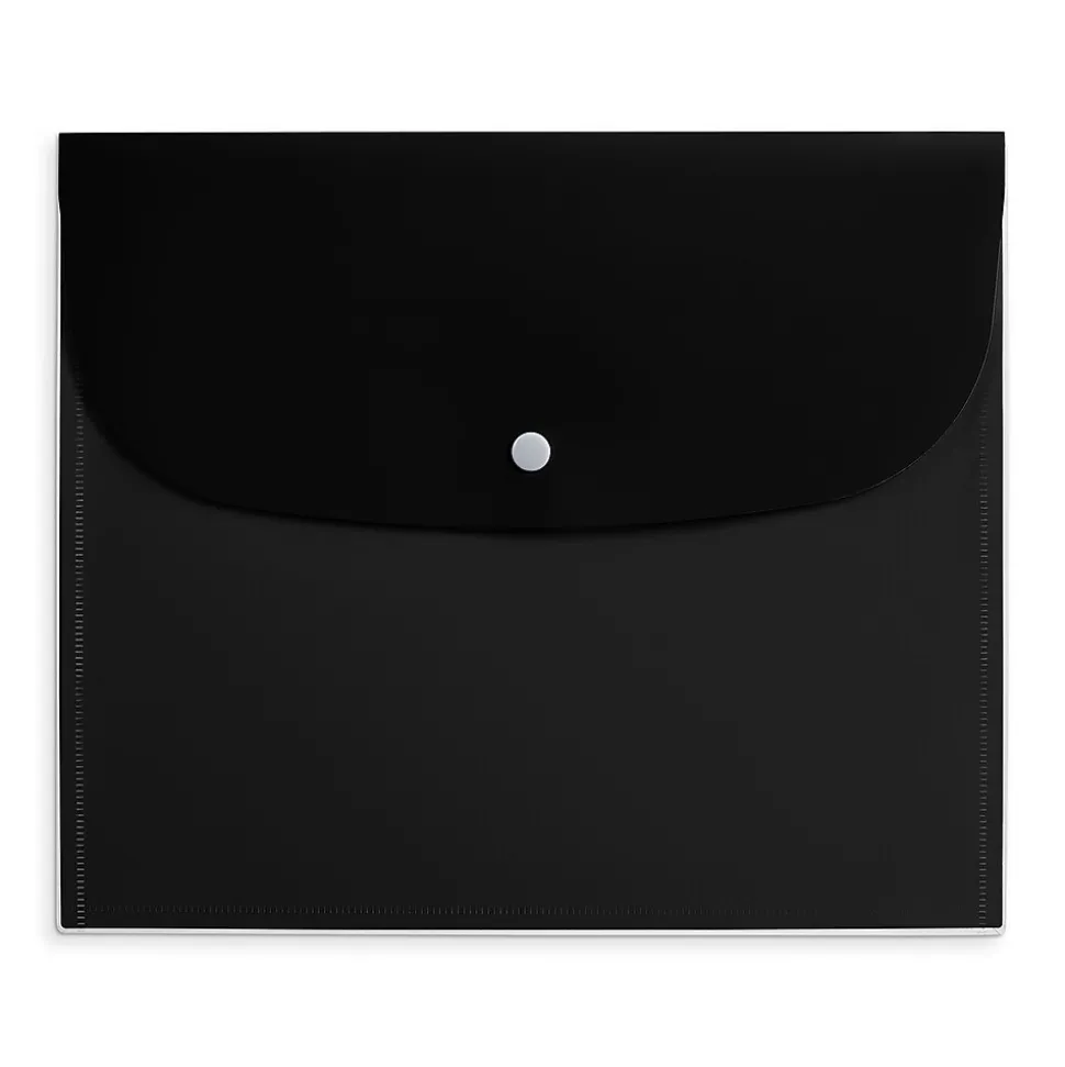 Plastic Filing Envelope with Snap Closure, Letter Size, Assorted Colors (TR51798) | Staples New