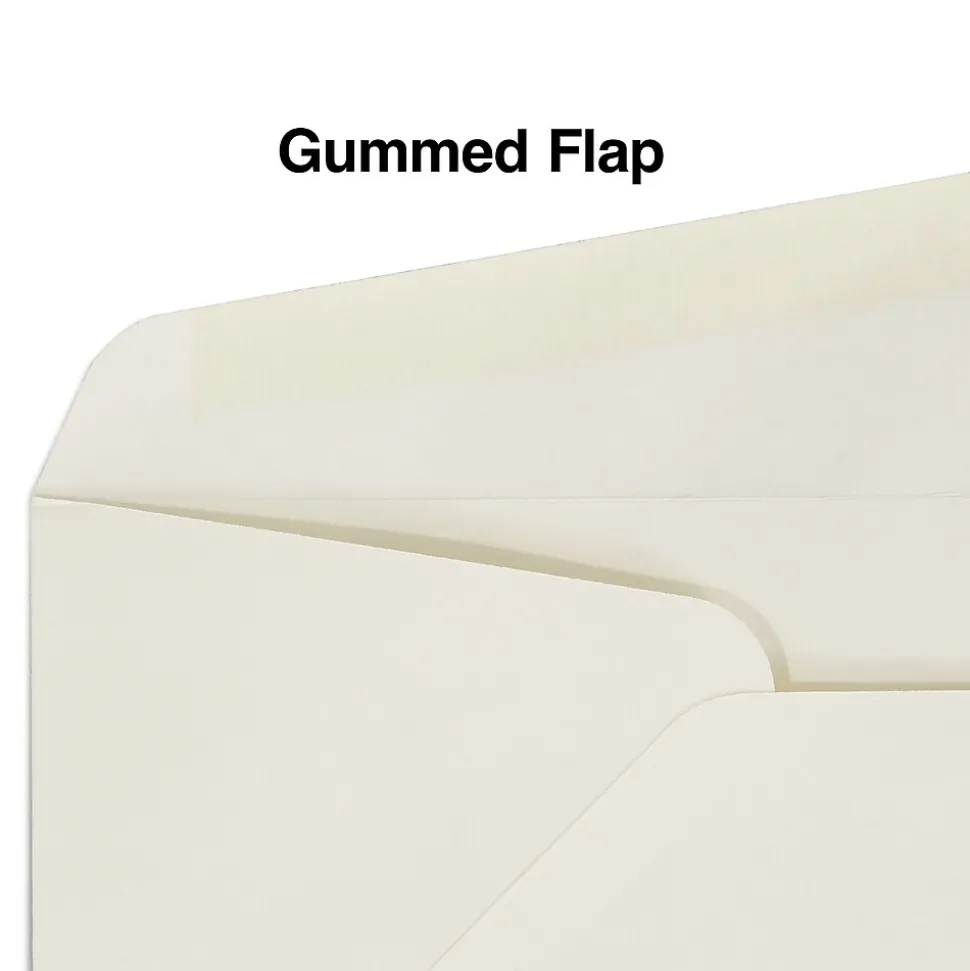 Premium Gummed #10 Business Envelopes, 4 1/8" x 9 1/2", Ivory, 500/Box (918211/19420) | Staples Outlet