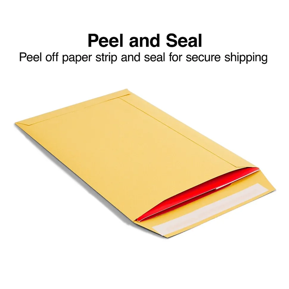 QuickStrip EasyClose Kraft Self Seal #1 Catalog Envelopes, 6" x 9", Kraft, 100/Box (ST20140/20140) | Staples Shop