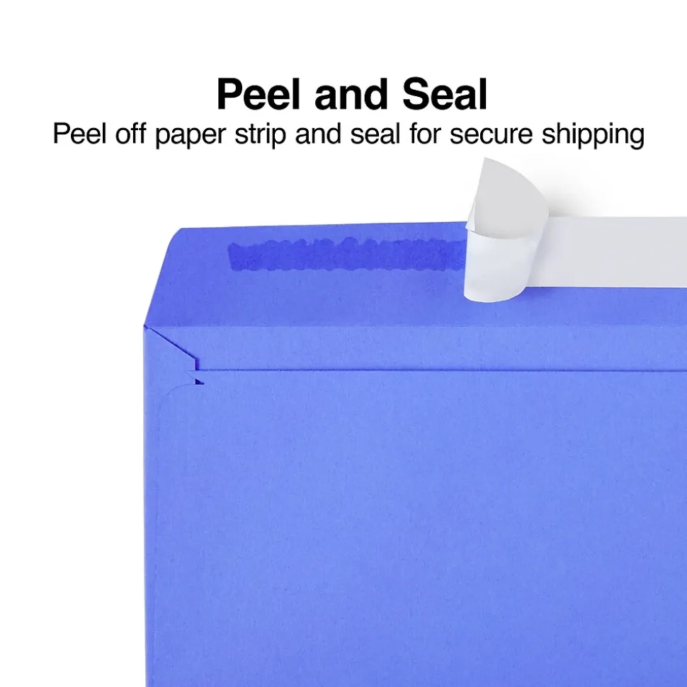 QuickStrip EasyClose Self Seal #10 Business Envelopes, 4 1/8" x 9 1/2", Assorted Colors, 50/Pack (ST23431-CC) | Staples Hot