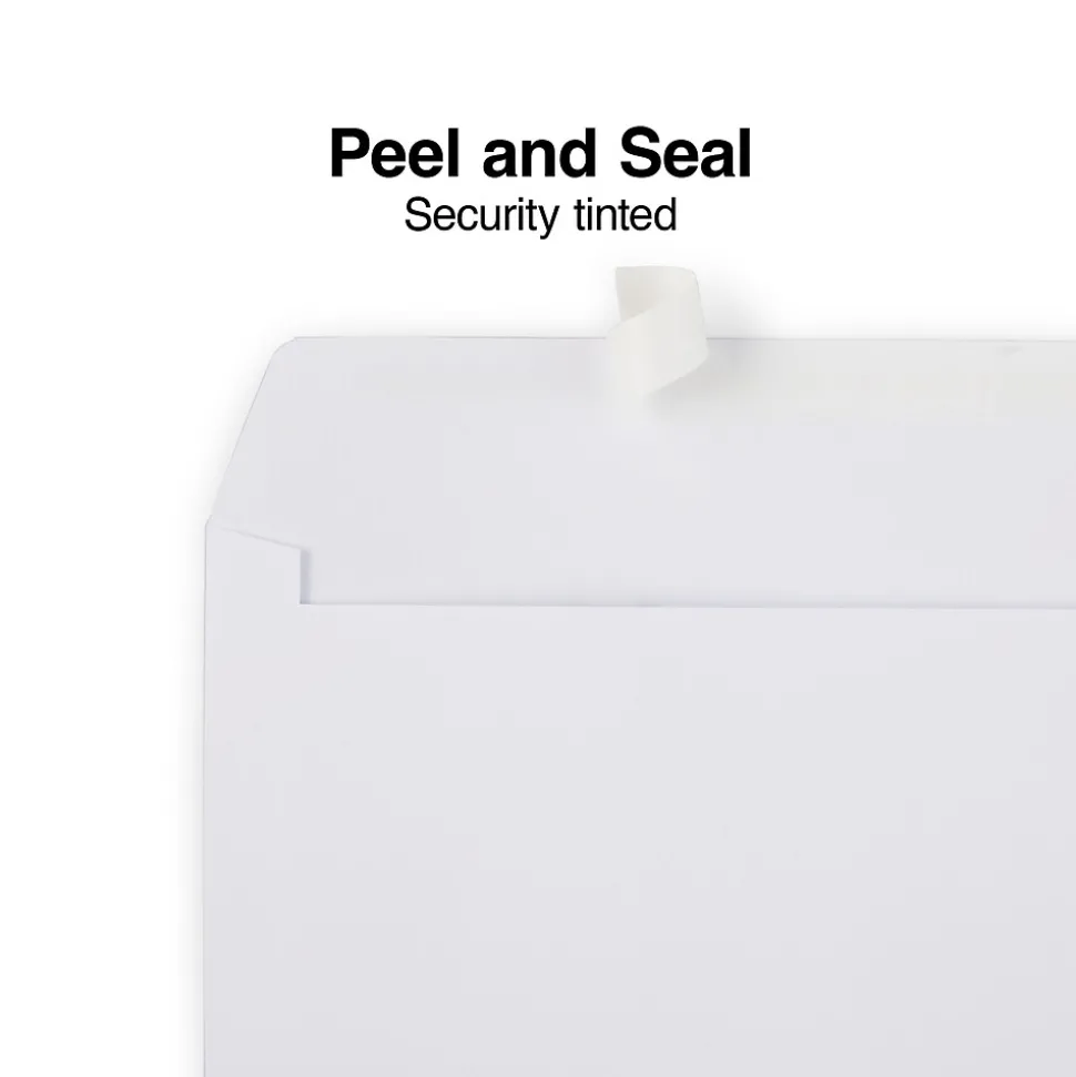 QuickStrip EasyClose Self Seal #10 Window Envelopes, 4 1/8" x 9 1/2", White Wove, 500/Box (ST381936/381936) | Staples Outlet