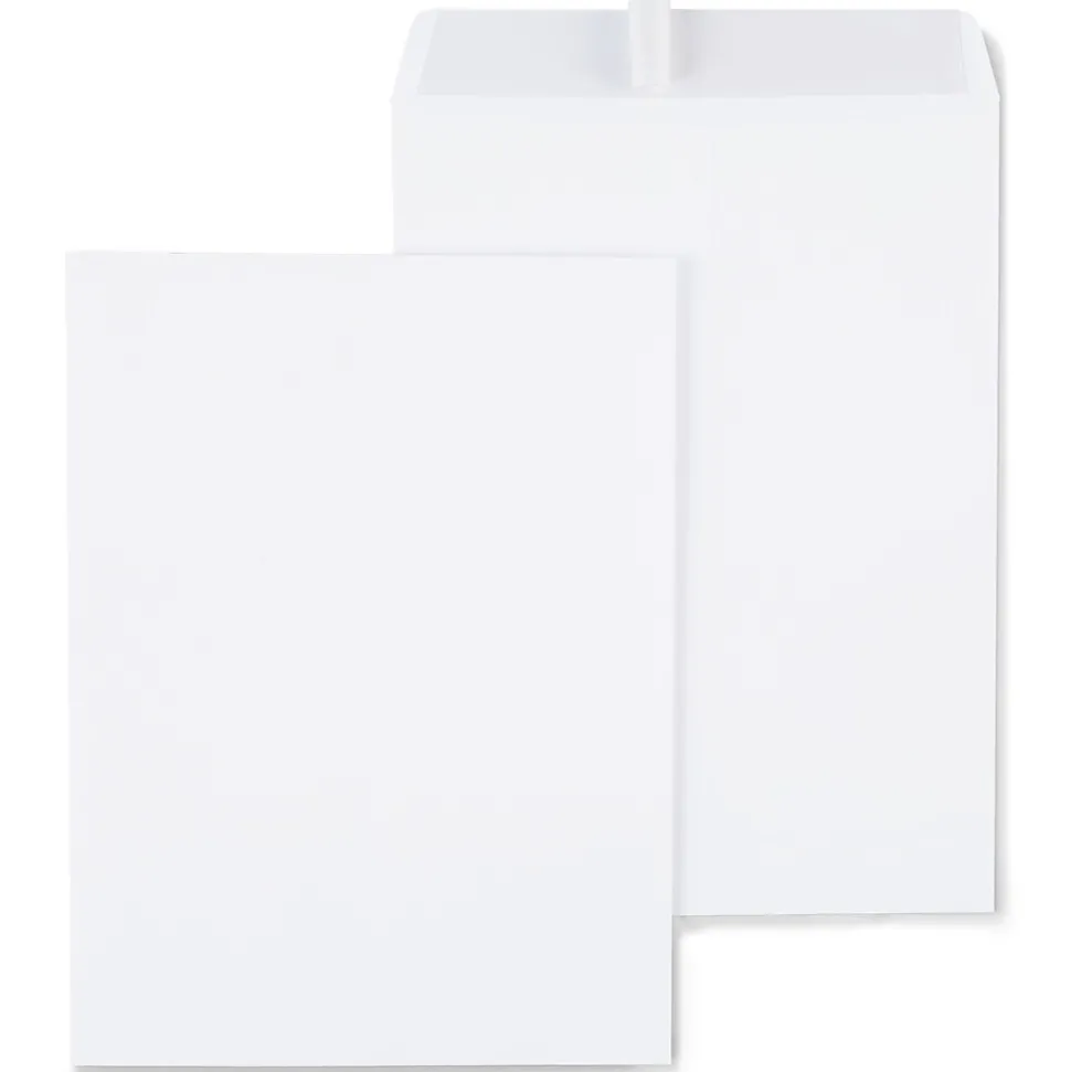 QuickStrip EasyClose Self Seal Catalog Envelopes, 9" x 12", White, 100/Box (ST379479-CC) | Staples Clearance