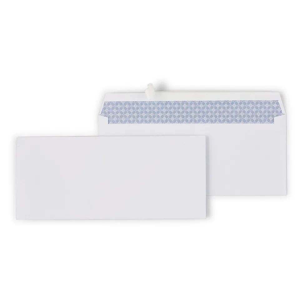 QuickStrip EasyClose Self Seal Security Tinted #10 Business Envelopes, 4 1/8" x 9 1/2", White, 500/Box (ST50312-CC) | Staples New
