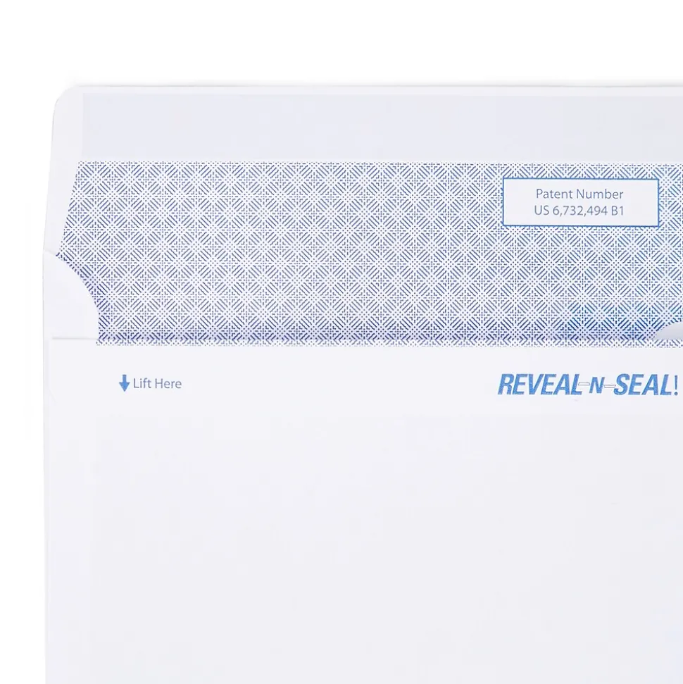 Reveal-N-Seal #9 Double Window Envelope, 3 7/8" x 8 7/8", White, 300/Box (20567-US) | Staples Clearance