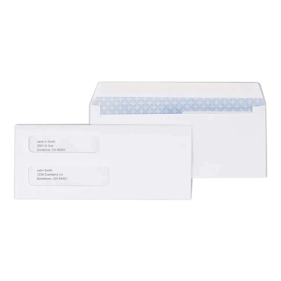 Security Tinted #8 Business Envelopes, 3 5/8" x 8 5/8", White, 500/Box (438614-CC) | Staples Cheap