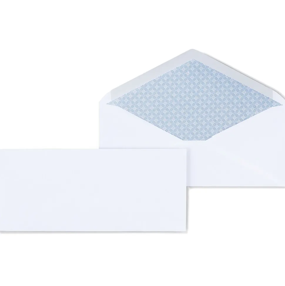 Security Tinted #10 Business Envelopes, 4 1/8" x 9 1/2", White, 500/Box (ST50302-CC) | Staples Clearance