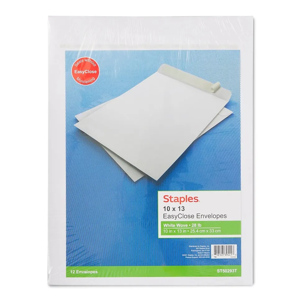 Self Seal #13 Catalog Envelope, 10" x 13", White, 12/Pack (50293T-CC) | Staples New