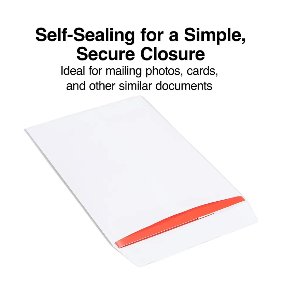 Self Seal #1 Catalog Envelopes, 6"L x 9"H, White, 100/Box (SPL609121) | Staples Cheap