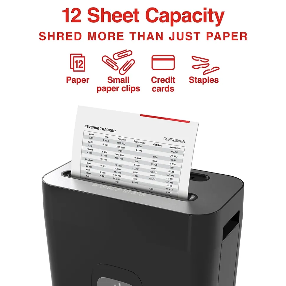 12-Sheet Cross-Cut Multi-Media Shredder (ST62151) | Staples Flash Sale