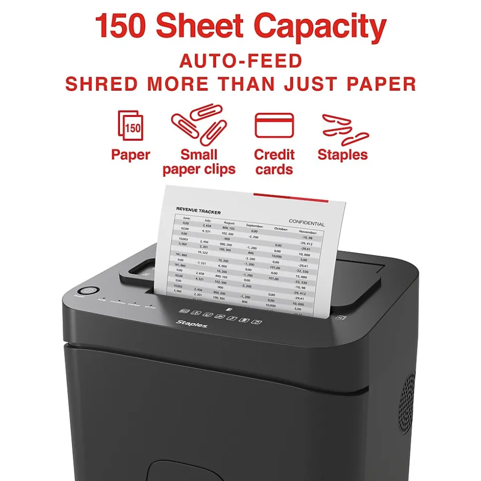 150-Sheet Micro-Cut Multi-Media Shredder (ST62157) | Staples Flash Sale