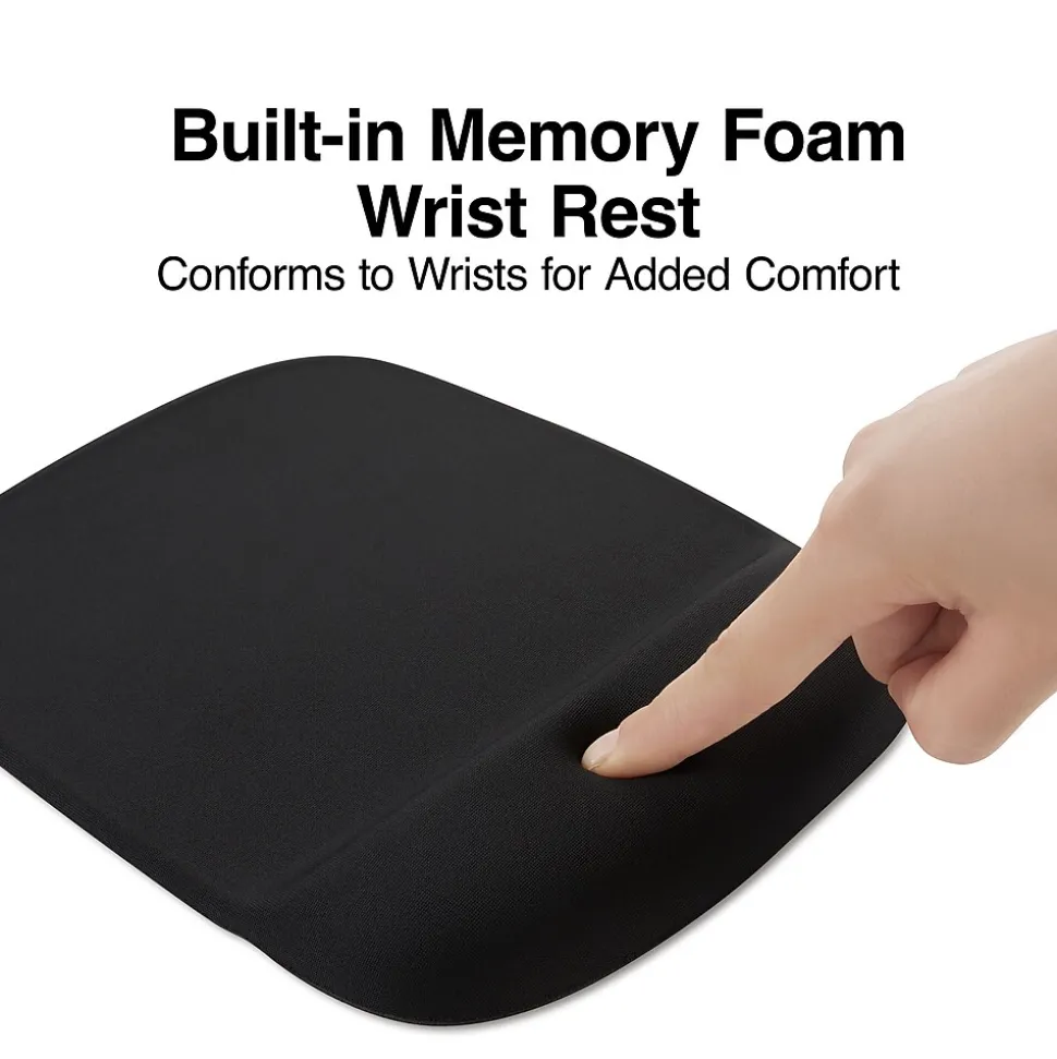 Foam Non-Skid Mouse Pad/Wrist Rest Combo, Black (ST61798) | Staples TECH Online