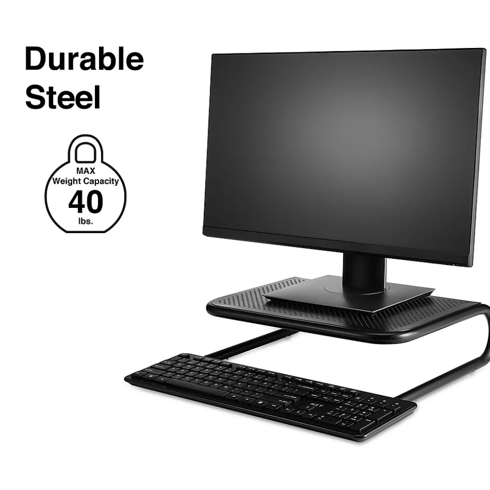 Monitor Stand, Up to 27" Monitor, Black (35548) | Staples TECH Cheap