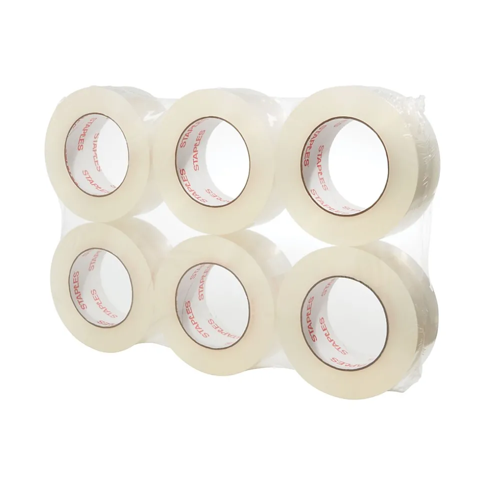 Ultra Heavy Duty Shipping Tape with Hot Melt Adhesive, 1.88" x 110 Yds, Clear, 6/Rolls (10871) | Staples Flash Sale