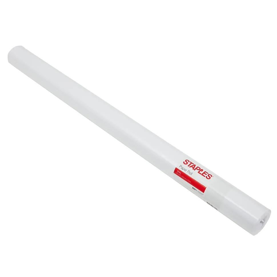 ® White Banner Paper Roll (468165) | Staples Online