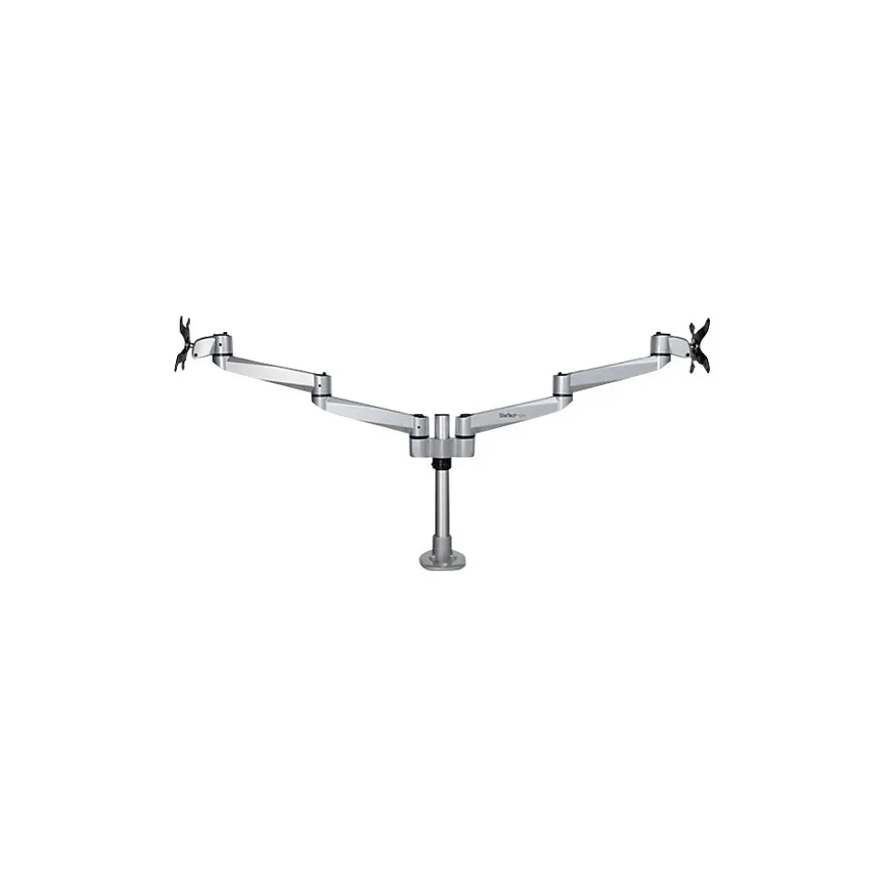 Desk Mount Dual Monitor Arm - Premium - For up to 27" Monitors, Up, Silver (ARMDUALPS) | StarTech New