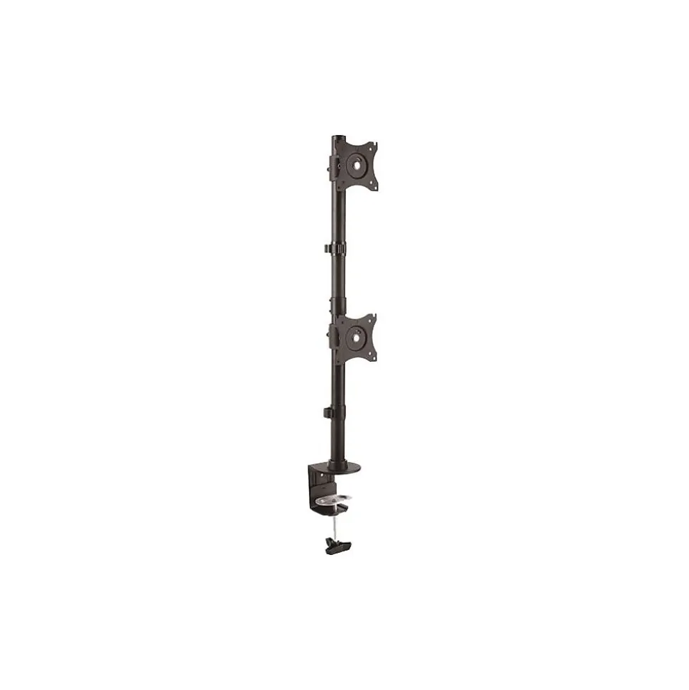 Desk Mount Dual Monitor, Vertical, Up to 27", Black (ARMDUALV) | StarTech Hot