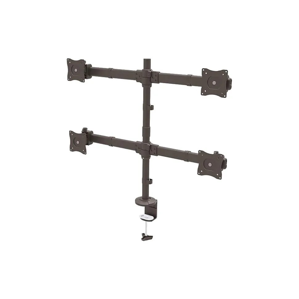 Desk Mount Quad Monitor Arm, Articulating Adjustable, Up to 27", Gray/Black (ARMQUAD) | StarTech Cheap
