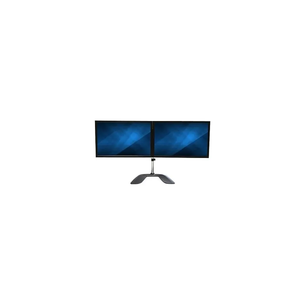 Dual Monitor Stand - Articulating - For Up to 32" Monitors, Black/Silver (ARMDUALSS) | StarTech Discount