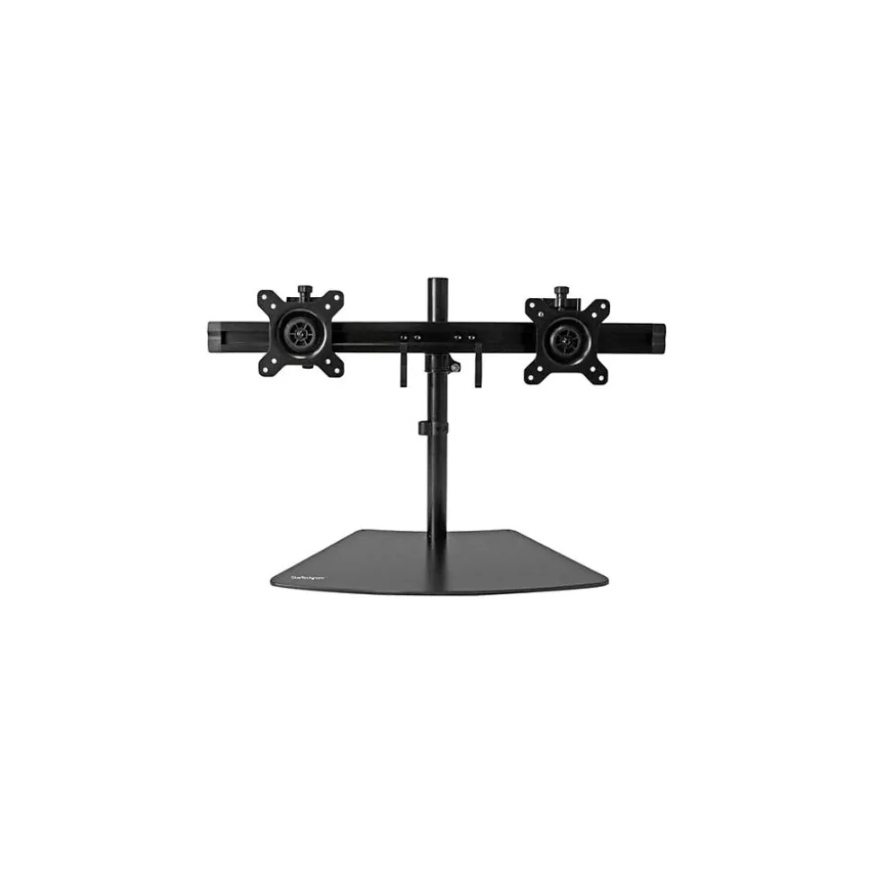 Dual Monitor Stand, Adjustable Arm, Up to 24", Black (ARMBARDUO) | StarTech Flash Sale
