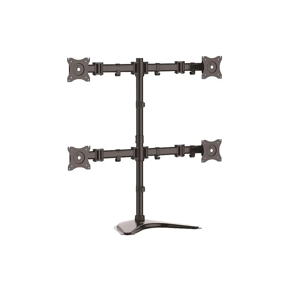 Quad Monitor Stand, Steel, for VESA Mount Monitors, Adjustable, Up to 27", Black (ARMBARQUAD) | StarTech Flash Sale