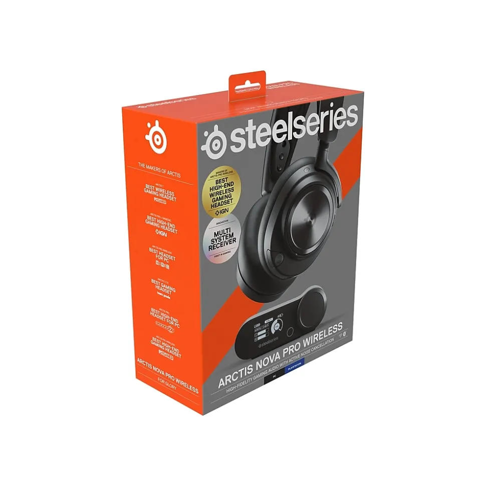 Arctis Nova Pro Active Noise Canceling Wireless Stereo Gaming Headset, Black (61520) | SteelSeries Clearance