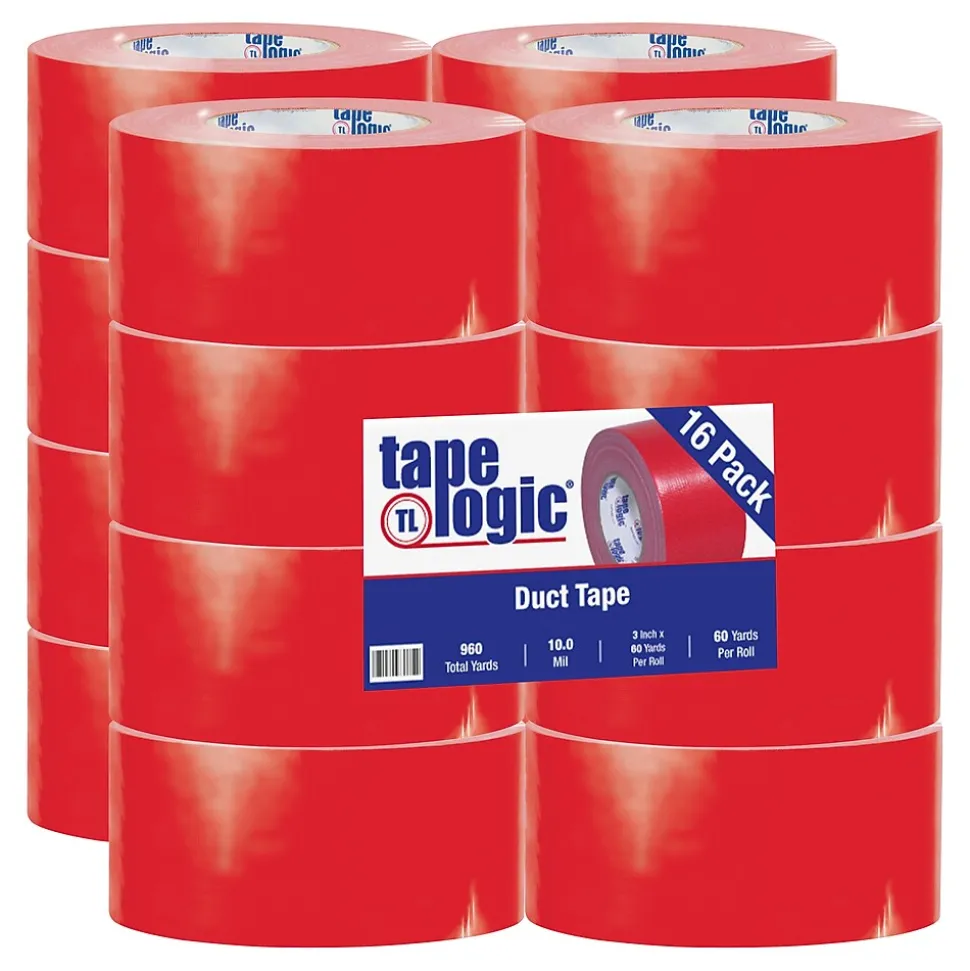 ™ 10 mil Duct Tape, 3" x 60 yds, Red, 16/Pack | Tape Logic Outlet