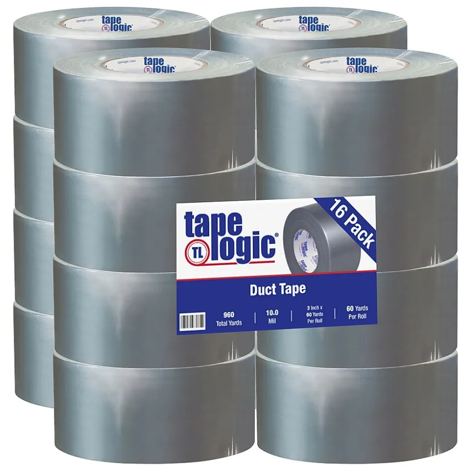 ™ 10 mil Duct Tape, 3" x 60 yds, Silver, 16/Pack | Tape Logic Online