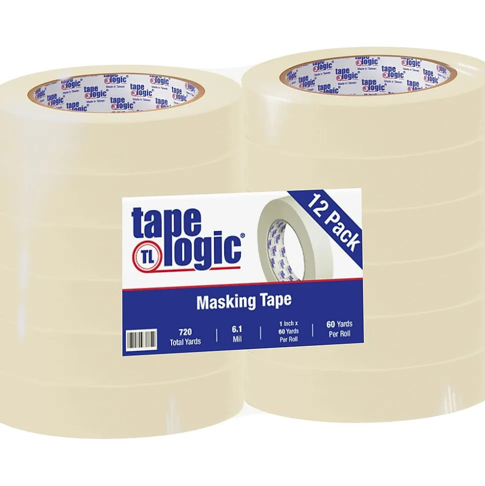 ™ 1" x 60 yds. Heavy Duty Masking Tape, 12 Rolls | Tape Logic Hot