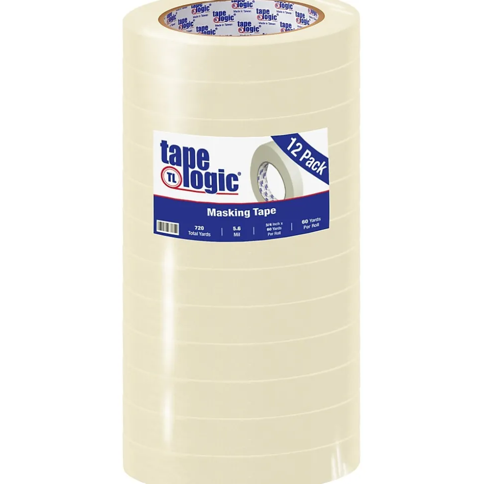 ™ 3/4" x 60 yds. Medium Grade Masking Tape, 12 Rolls | Tape Logic Sale