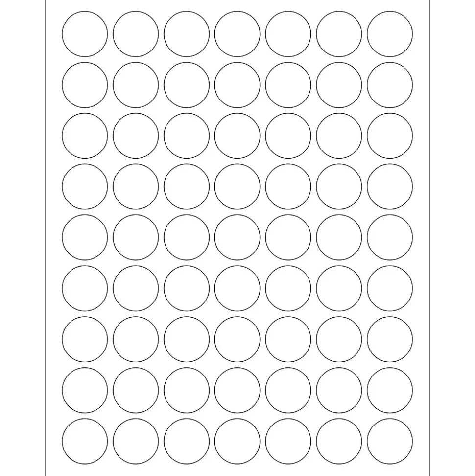 ® Laser Labels, 1" Circle, White, 6300/Case (LL142) | Tape Logic Shop