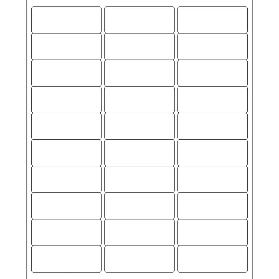 ® Laser Labels, Rectangle, 2 5/8" x 1", White, 3000/Case (LL113) | Tape Logic Fashion