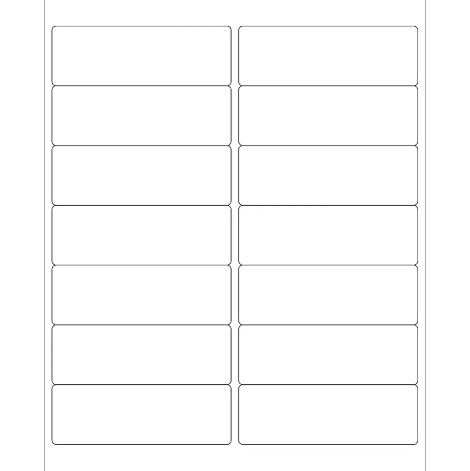 ® Laser Labels, Rectangle, 4" x 1 1/3", White, 1400/Case (LL122) | Tape Logic Discount