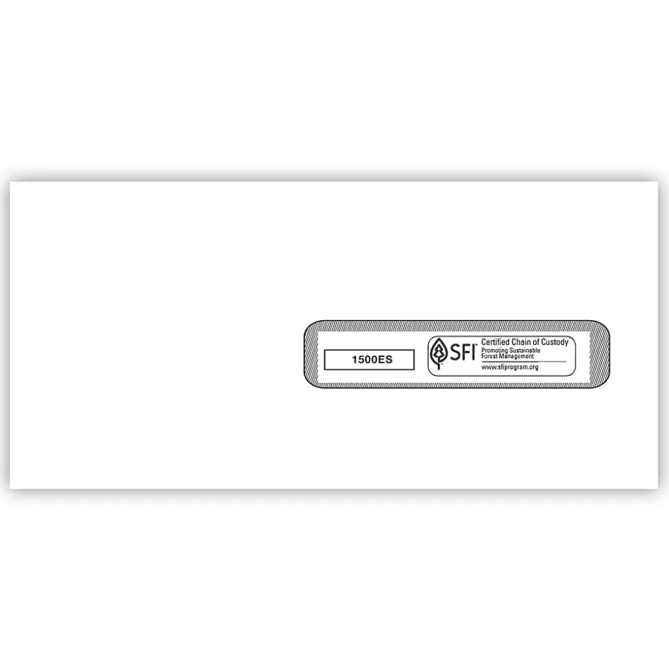 ComplyRight Self Seal Security Tinted #10 Business Envelopes, 4 1/2" x 9 1/2", White, 500/Box (1500ES) | TFP Best Sale