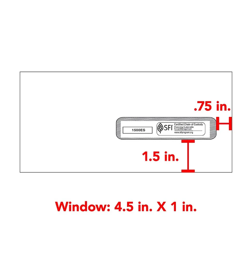 ComplyRight Self Seal Security Tinted #10 Business Envelopes, 4 1/2" x 9 1/2", White, 500/Box (1500ES) | TFP Best Sale