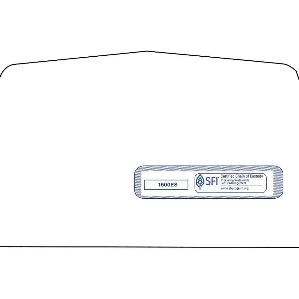 Self Seal Security Tinted Window Envelope 4 1/2" x 9 1/2", White, 500/Box (1500ES) | TFP Shop
