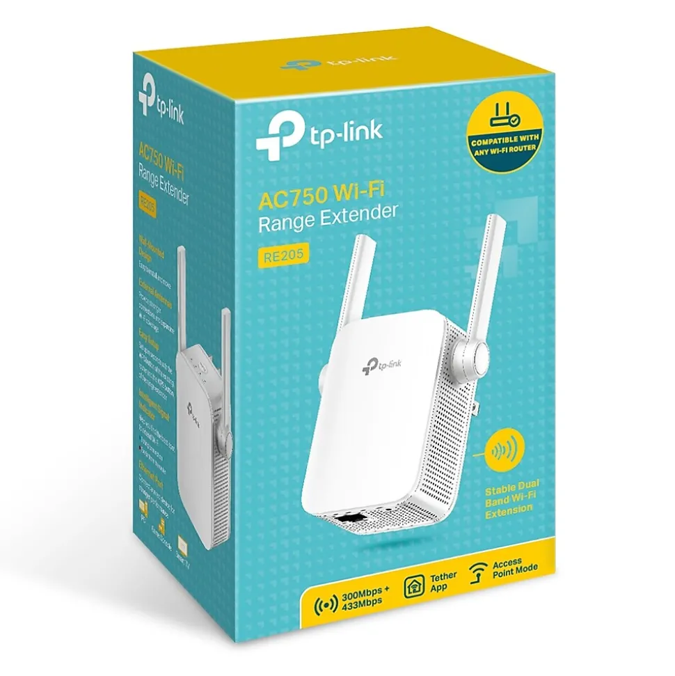 AC750 RE205 750Mbps Wi-Fi Dual Band Range Extender | TP-LINK Store